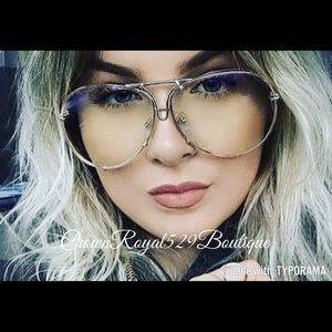 Gold frame lightly tinted